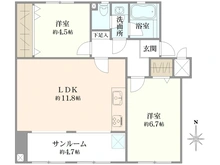 【神奈川県/相模原市南区相武台団地】相武台団地 2110号棟 間取り図