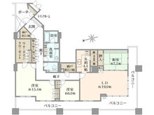 【千葉県/市川市市川南】パークシティ市川 B棟 間取り図