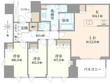 【東京都/港区三田】ザ・レジデンス三田 間取り図