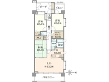【神奈川県/横浜市鶴見区江ケ崎町】クレストグランディオ横浜 間取り図
