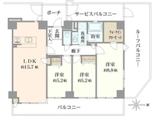 【東京都/東大和市桜が丘】西武東大和ハイツ 間取り図