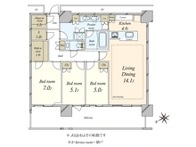 【東京都/港区港南】パークタワー品川ベイワード 間取り図
