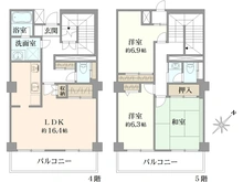 【神奈川県/横浜市鶴見区鶴見】グランデマール鶴見 間取り図