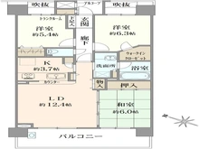 【兵庫県/神戸市東灘区本山南町】コスモシティ神戸本山 A棟 間取り図