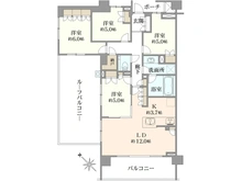 【東京都/杉並区和田】プラウド杉並和田 プライベートコート 間取り図