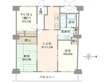 【大阪府/豊中市北条町】ユニライフ緑地公園II 間取り図