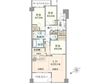 【兵庫県/西宮市北名次町】ローレルコート夙川北名次町 間取り図