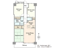 【東京都/荒川区荒川】ライオンズマンション町屋第三 間取り図