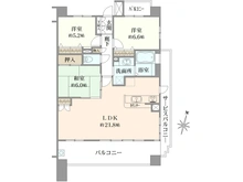 【愛知県/名古屋市守山区小六町】プラウド瓢箪山 間取り図