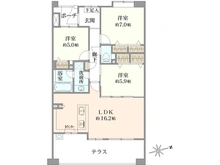 【神奈川県/横浜市港南区大久保】クリオ上大岡西弐番館 間取り図