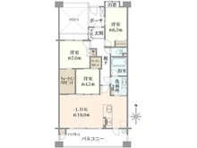 【神奈川県/横浜市港南区大久保】クリオ上大岡西壱番館 間取り図