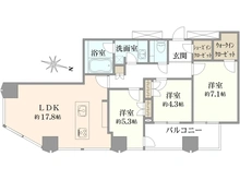 【東京都/新宿区西新宿】シティタワー新宿新都心 間取り図