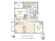 【東京都/新宿区大京町】プラウド四谷大京町 間取り図