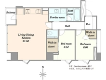 【東京都/港区港南】ワールドシティタワーズ　アクアタワー 間取り図