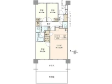 【埼玉県/さいたま市浦和区常盤】浦和常盤ザ・レジデンス　ウエストレジデンス 間取り図