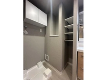 【埼玉県/さいたま市浦和区常盤】ブリリアンコート浦和常盤 洗面所：洗濯パン、収納スペース