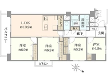 【埼玉県/さいたま市浦和区針ヶ谷】コープ野村浦和 2号棟 間取り図
