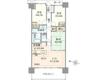 【埼玉県/さいたま市浦和区前地】プラウドシティ浦和 ガーデンコート 間取り図