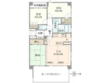 【埼玉県/さいたま市中央区大戸】ファストジュール北浦和ガーデンズコート 間取り図