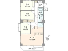 【埼玉県/さいたま市緑区大字大間木】ダイアパレス東浦和 間取り図
