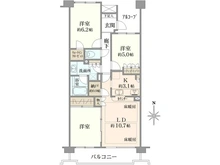 【埼玉県/さいたま市中央区大戸】ファストジュール北浦和ガーデンズコート 間取り図