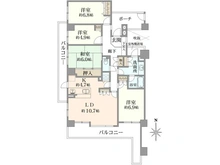 【埼玉県/さいたま市中央区鈴谷】コープ野村クローバーシティ与野 4番館 間取り図