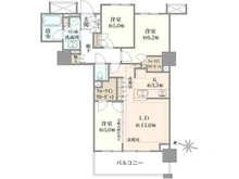 【埼玉県/川口市栄町】プラウドタワー川口クロス 間取り図