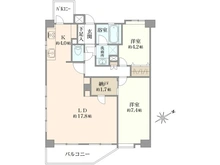 【埼玉県/さいたま市南区辻】コスモ武蔵浦和ガーデンフォルム弐番館 間取り図