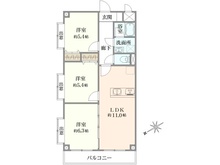 【埼玉県/川口市南鳩ヶ谷】エンゼル鳩ヶ谷南壱番館 間取り図