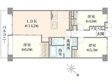 【埼玉県/さいたま市南区文蔵】南浦和第5ローヤルコーポ 間取り図