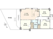 【埼玉県/さいたま市桜区田島】浦和別所沼公園ローヤルコーポ 間取り図