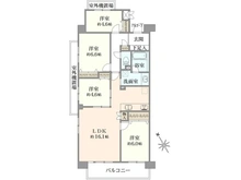 【埼玉県/さいたま市南区白幡】武蔵浦和パーク・ホームズ弐番館 間取り図