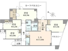 【東京都/北区赤羽南】プラウド赤羽 間取り図