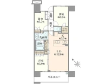 【千葉県/流山市おおたかの森北】パークホームズ流山おおたかの森ザレジデンスガーデンコートB 間取り図