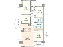 【千葉県/印西市西の原】フローラルシティ西の原一丁目 第1号棟 間取り図