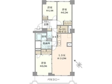 【千葉県/我孫子市布佐平和台】我孫子市布佐平和台駅前マンションウィング D棟 間取り図