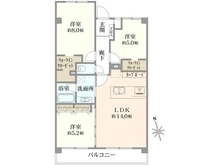 【千葉県/松戸市新松戸北】新松戸ファミールハイツ 2号棟 間取り図