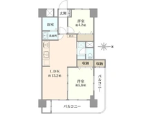 【千葉県/松戸市新松戸北】新松戸コーポ A棟 間取り図