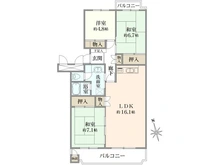 【千葉県/我孫子市つくし野】我孫子ビレジ 5号棟 間取り図