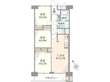 【千葉県/松戸市新松戸】新松戸南パークハウス B棟 間取り図