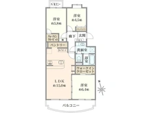 【千葉県/松戸市新松戸】サンライトパストラル参番街 B棟 間取り図