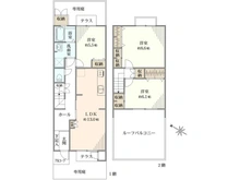 【千葉県/流山市西初石】ホームタウン初石17号棟 間取り図