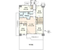 【埼玉県/吉川市栄町】モアステージ吉川ライネスハイム B棟 間取り図