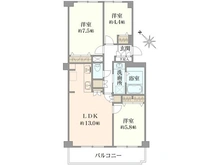 【千葉県/我孫子市白山】パシフィック我孫子グリーンタウン 17号棟 間取り図