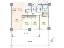 【埼玉県/吉川市きよみ野】ウッドパーク吉川きよみ野 C棟 間取り図