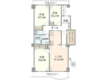 【千葉県/松戸市新松戸】新松戸サンライトパストラル六番街C棟 間取り図