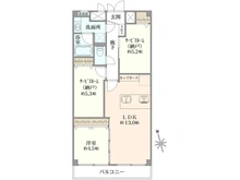 【千葉県/船橋市本郷町】ルネ西船橋 2号棟 間取り図