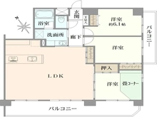 【千葉県/船橋市田喜野井】ゼファー船橋薬園台 間取り図