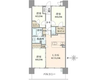 【千葉県/船橋市浜町】ワンダーベイシティSAZAN　 ガーデンウエスト 間取り図