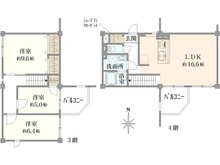 【千葉県/千葉市美浜区真砂】検見川パークマンション B棟 間取り図